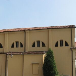 Chiesa dei Santi Marcellino e Pietro, esterno. Foto di Jalo, pubblico dominio.