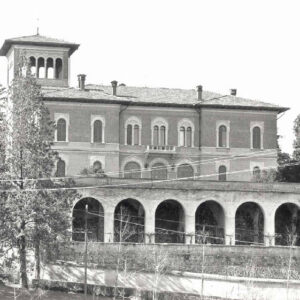 Villa Gabbioneta, facciata. Foto storica da www.lombardiabeniculturali.it