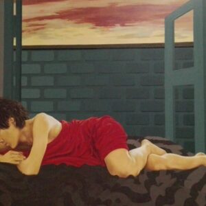 Galleria Premio Morlotti, Carlo Adelio Galimberti, Ragazza e tramonto. Foto da www.ecomuseoaddadileonardo.it