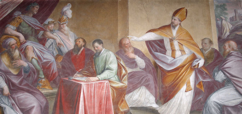 Chiesa di San Dionigi, dipinto murale. Foto da www.vivicassano.it