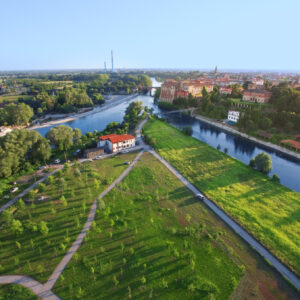 Isola Borromeo, veduta dall'alto. Foto da turismo.parcoaddanord.it