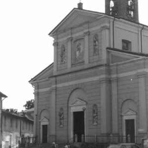 Chiesa di San Giorgio e Torre Campanaria, immagine storica. Foto di www.lombardiabeniculturali.it