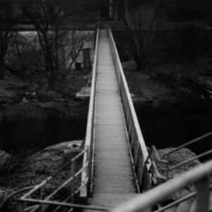 Passerella per Crespi d'Adda, immagine storica. Foto da www.lombardiabeniculturali.it