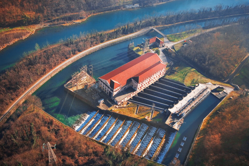 Centrale Bertini, veduta dall'alto. Foto da turismo.parcoaddanord.it