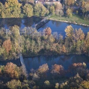 Passerella Pestalozza, veduta dall'alto. Foto da turismo.parcoaddanord.it