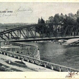 Ponte di Aureolo - Ponte tra Vaprio d’Adda e Canonica d’Adda, immagine storica. Dalla Raccolta di Lino Reduzzi in copia presso Giuseppe Pezzi