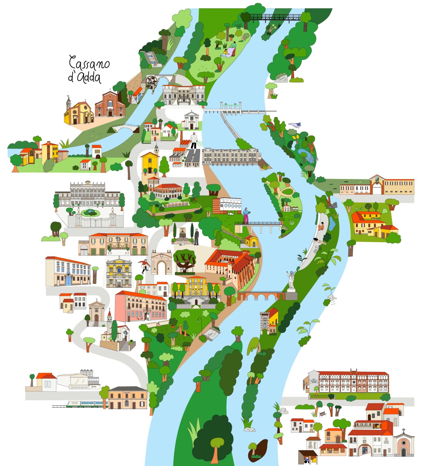 Cassano d'Adda. Mappa di comunità. Canonica d'Adda. Mappa di Comunità. © Silvia Marinelli