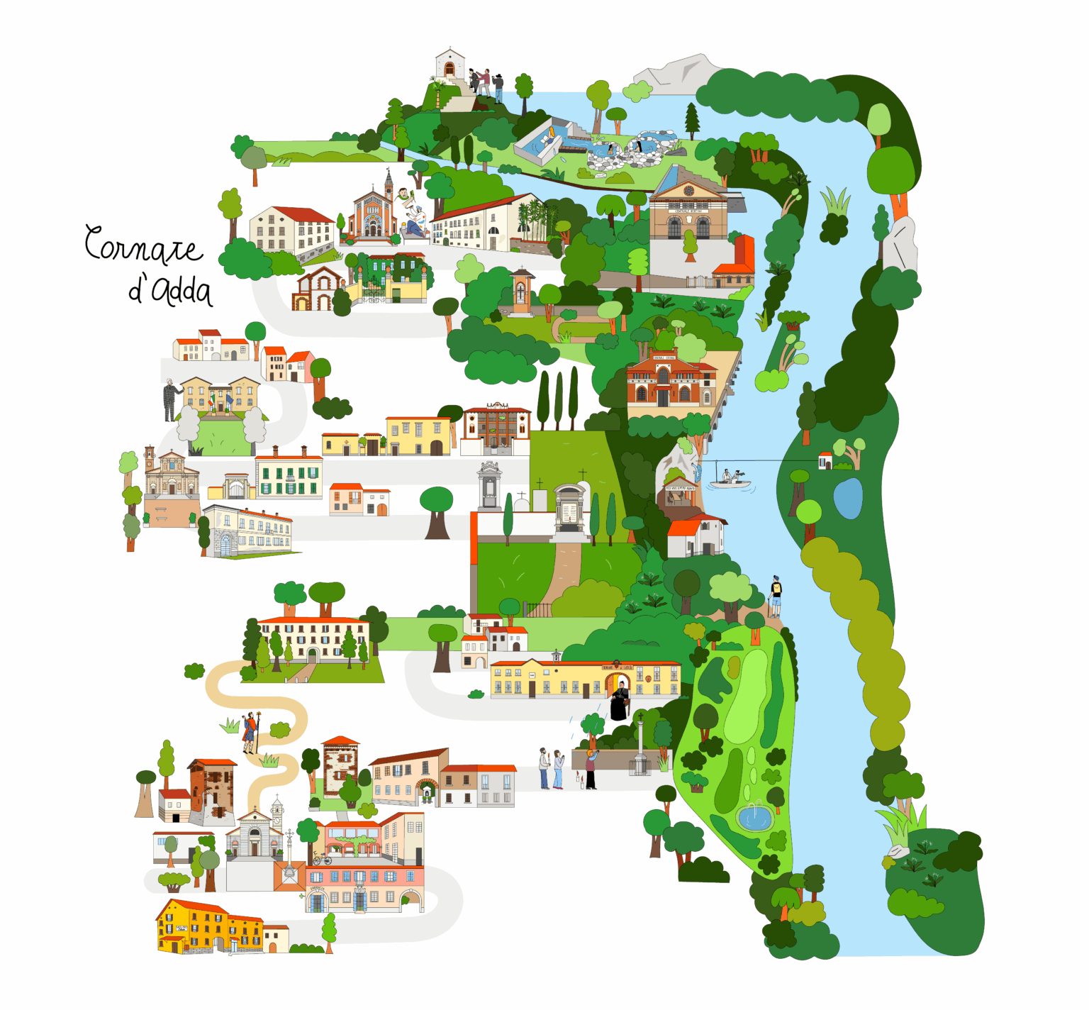 Cornate d'Adda. Mappa di comunità. Canonica d'Adda. Mappa di Comunità. © Silvia Marinelli