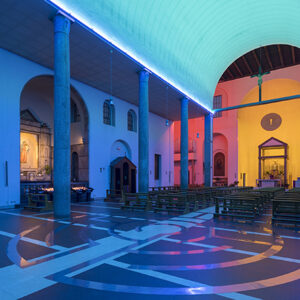 Santa Maria Annunciata in Chiesa Rossa, interno. Foto di Roberto Marossi, da https://www.fondazioneprada.org/project/chiesa-rossa/
