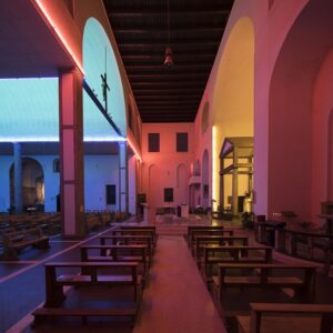 Santa Maria Annunciata in Chiesa Rossa, interno. Foto di Roberto Marossi, da https://www.fondazioneprada.org/project/chiesa-rossa/