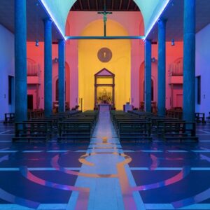 Santa Maria Annunciata in Chiesa Rossa, interno. Foto di Roberto Marossi, da https://www.fondazioneprada.org/project/chiesa-rossa/